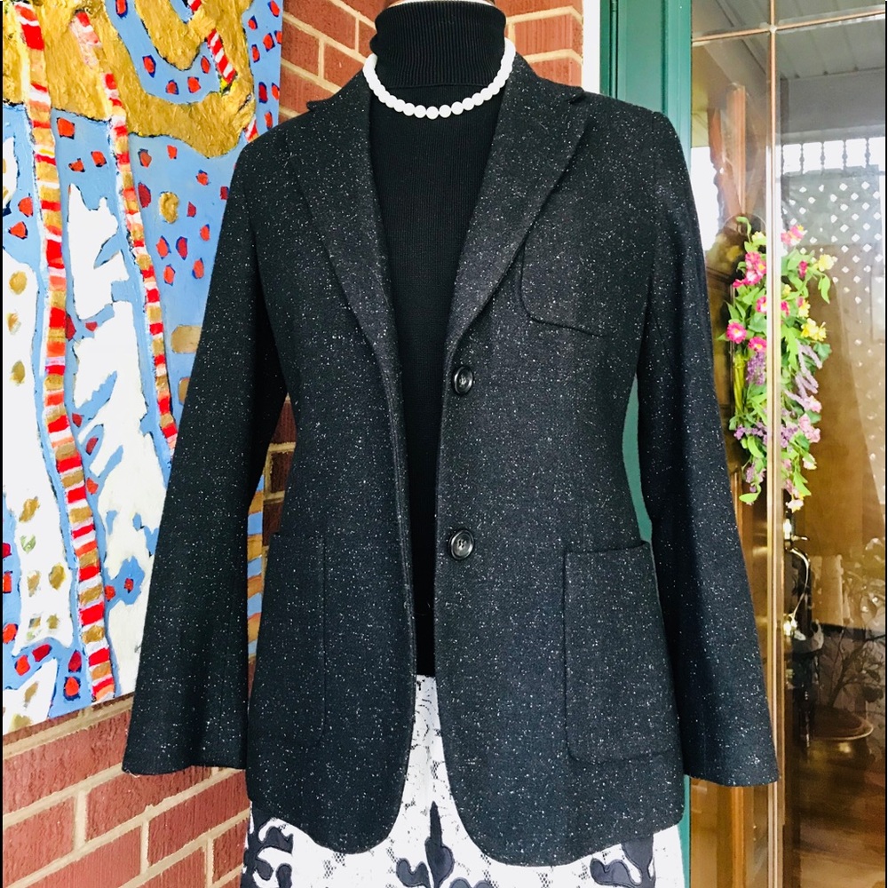 Talbots Wool Blend Black & White  Blazer